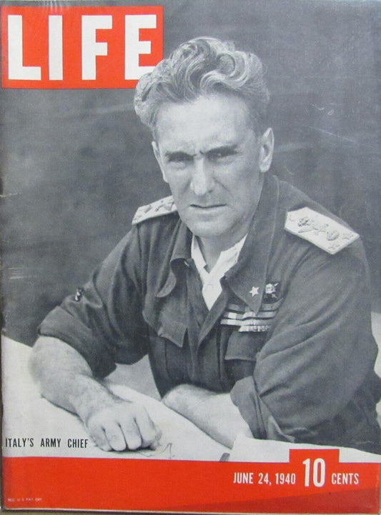 Vintage LIFE Magazine June 24, 1940 - Italy's Army Chief 164750