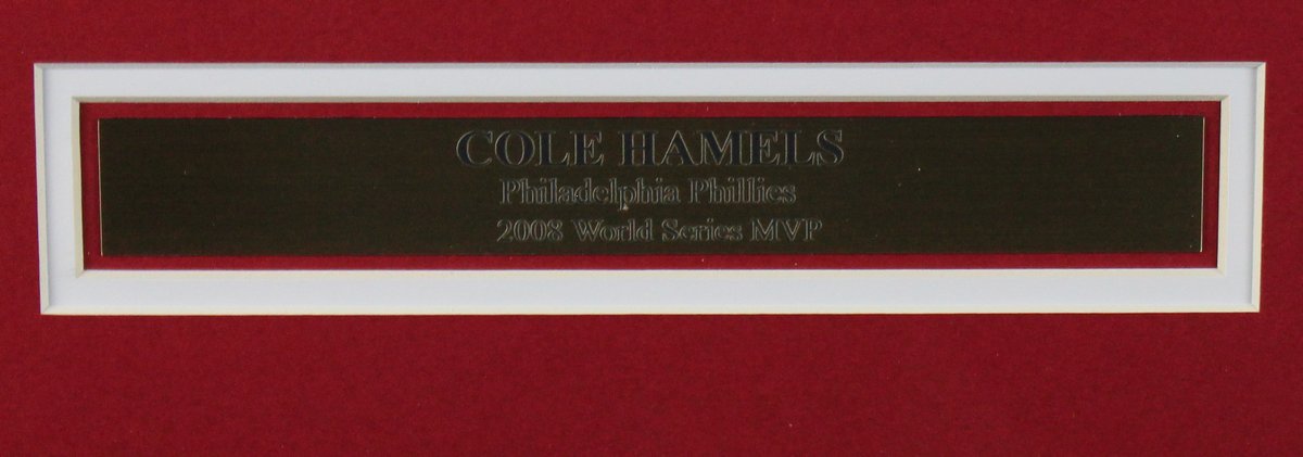 Cole Hamels Phillies Autographed 16x20 2008 World Series Photo Framed