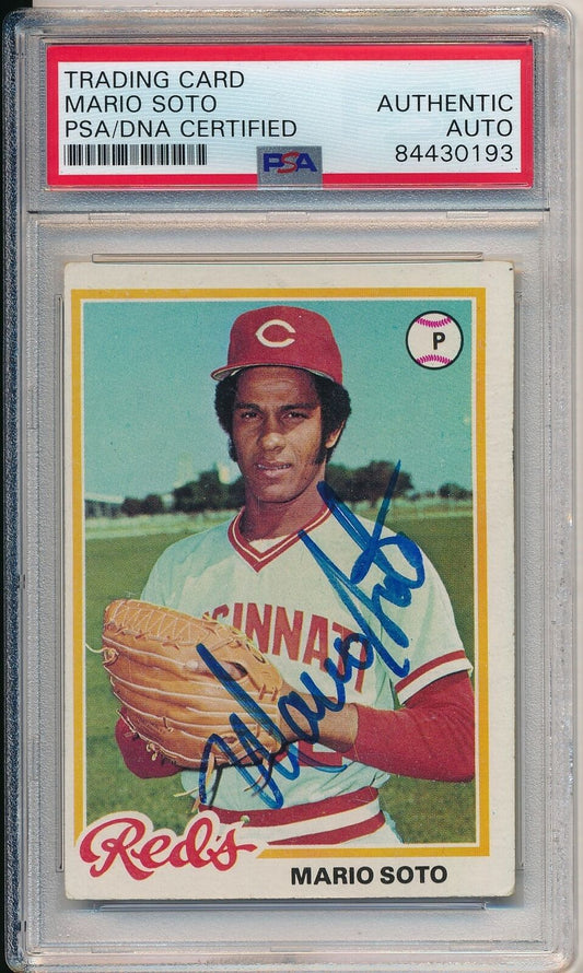 Mario Soto Reds Signed/Autographed 1978 TOPPS Rookie Card #427 PSA/DNA 164210