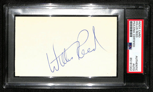 Willis Reed HOF Signed/Auto 3x5 Index Card New York Knicks PSA/DNA 188569