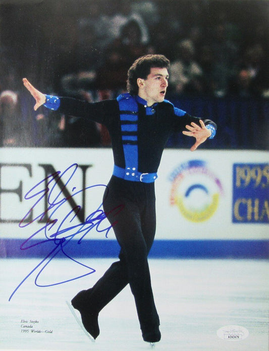 Elvis Stojko Autographed 8x10 Magazine Photo Olympic Canada Figure Skating JSA