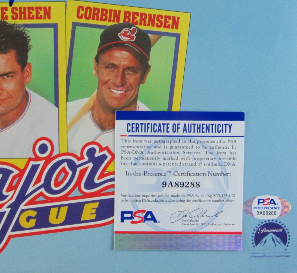 Charlie Sheen Signed/Autographed "Major League" LaserDisc PSA/DNA ITP 160403