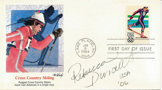 Rebecca Dussault Olympic X Country Skier Signed 1984 First Day Cover/FDC 151298