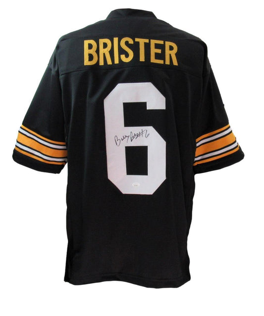 Bubby Brister Autographed Custom Black Football Jersey Steelers JSA 179789