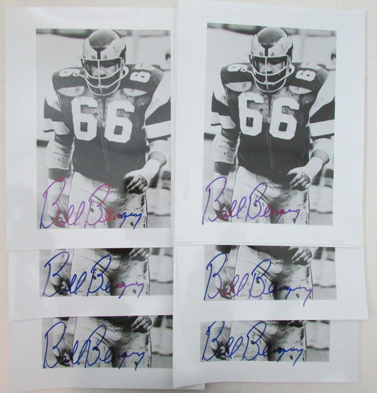 Lot of 9 Vintage Bill Bergey Philadelphia Eagles Signed 8x10 B/W Photo 157581