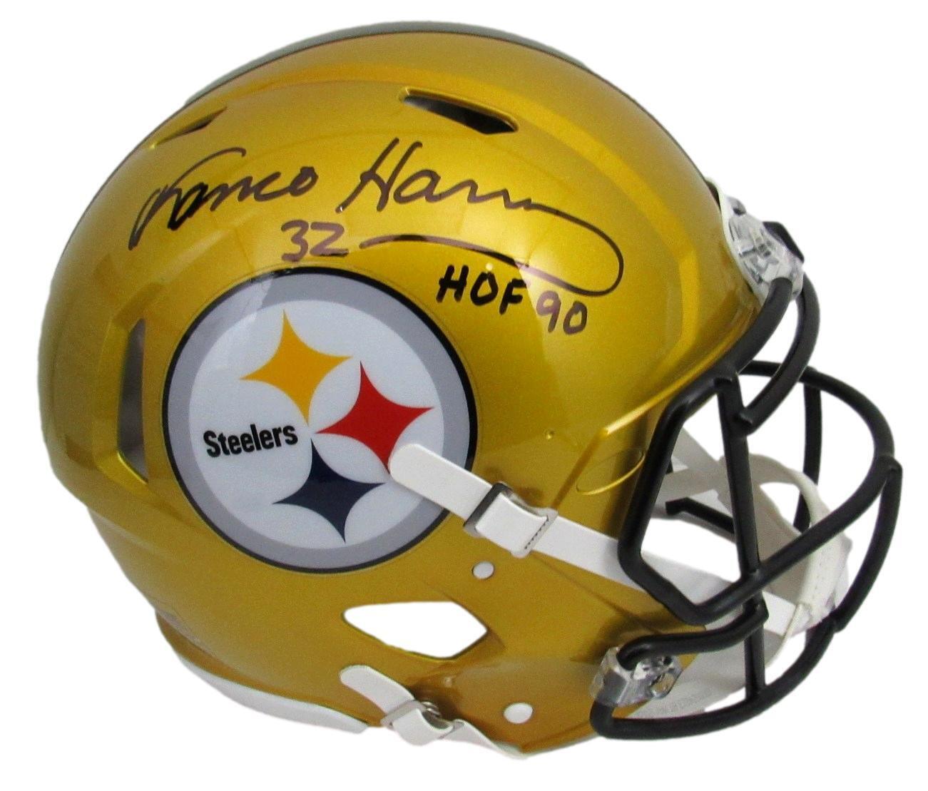 Franco Harris Signed  Steelers Full Size Flash Authentic Helmet Beckett 165184