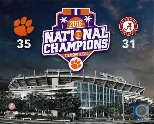 Clemson Tigers 2016 National Champions 8x10 Photo/Photograph