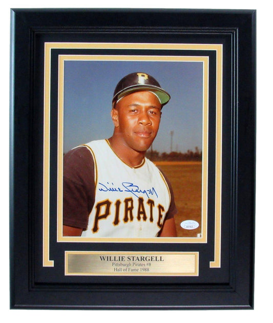 Willie Stargell HOF Signed/Auto 8x10 Photo Pittsburgh Pirates Framed JSA 190844