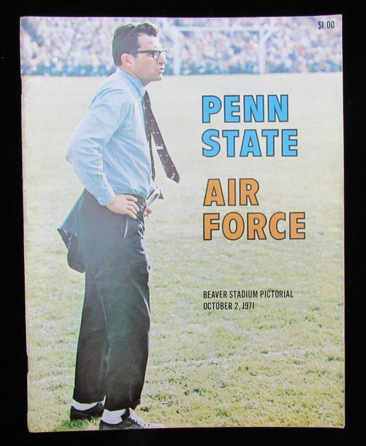 October 2, 1971 Penn State vs. Air Force College Football Game Program