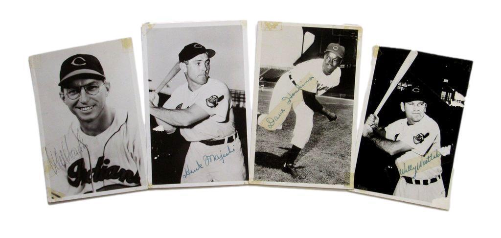 Lot of 10 Cleveland Indians Autographed/Signed 3.5x5.5 Photo Postcards