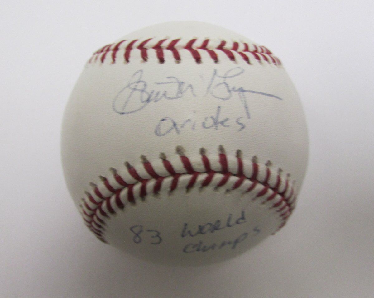 Scott McGregor inscr "83 World Champs" Orioles Signed OML Baseball JSA 138299