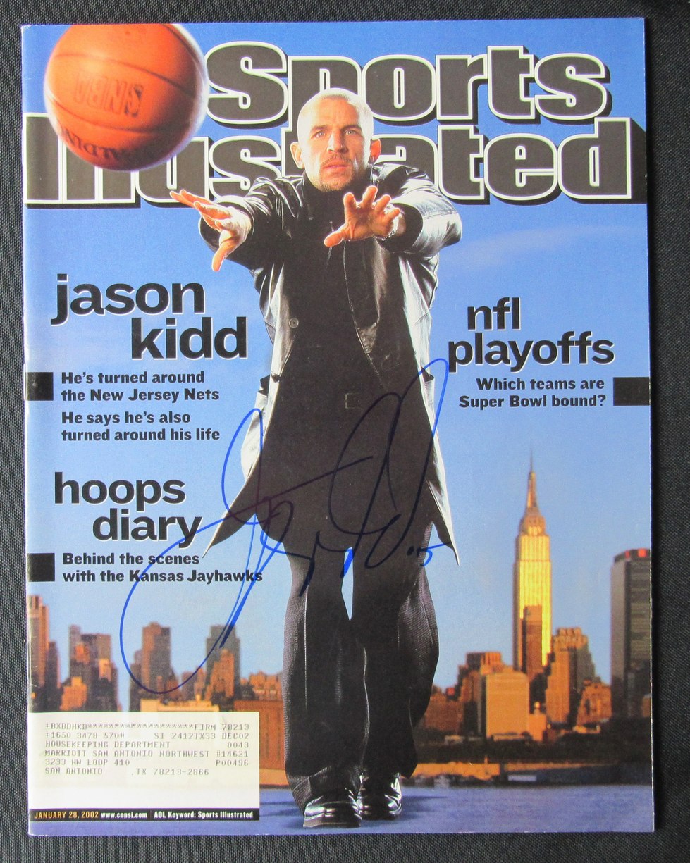 Jason Kidd Autographed/Signed Sports Illustrated Magazine NJ Nets JSA 187278