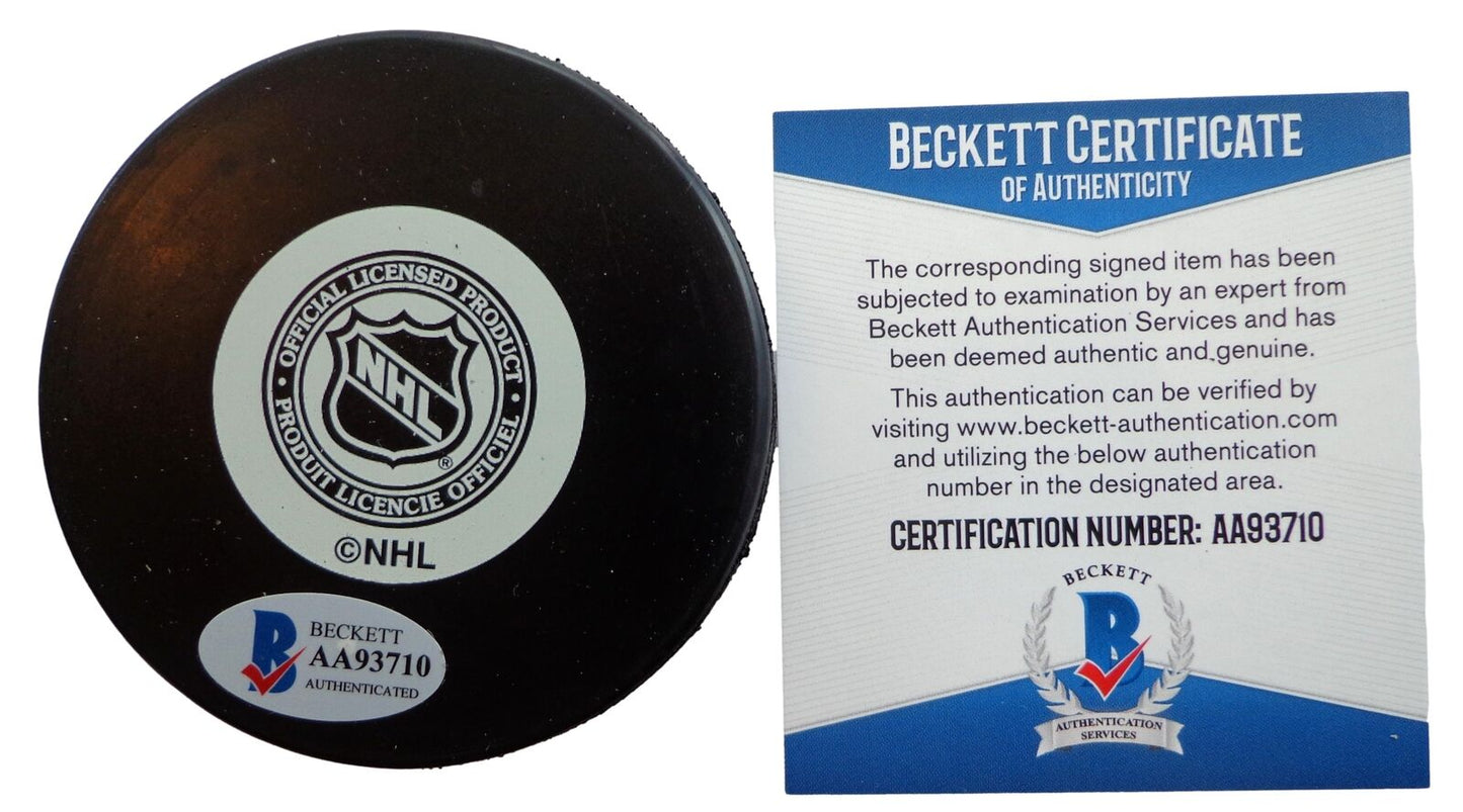 Noel Picard Autographed St. Louis Blues Hockey Puck Beckett 181043