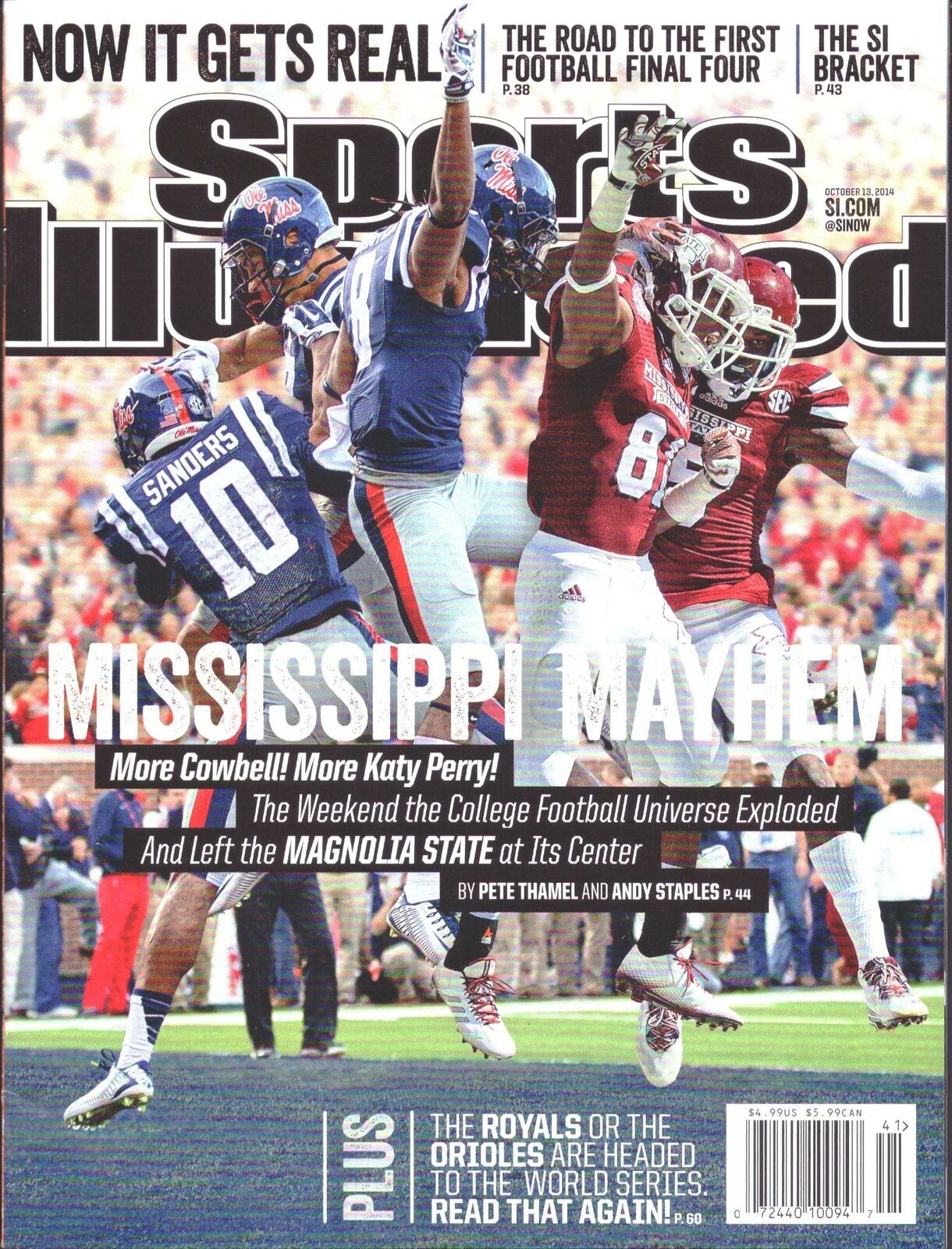 Univ of Mississippi Football 2014 Sports Illustrated Magazine NO LABEL151924