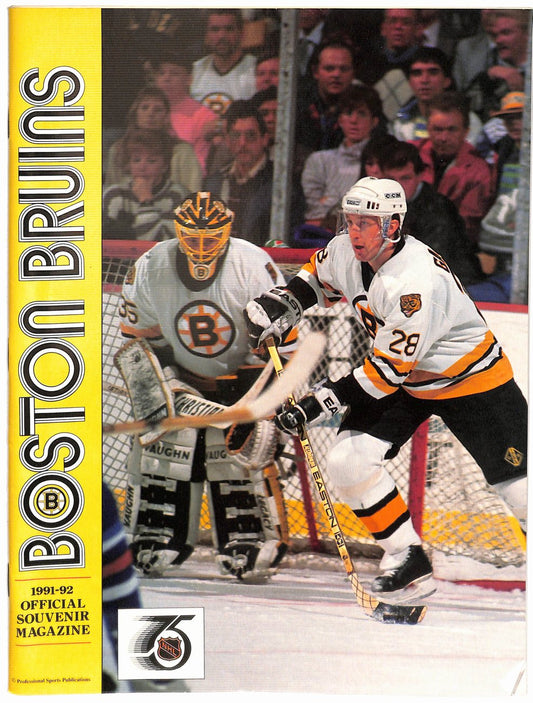 January 27th, 1992 Boston Bruins vs Minnesota North Stars Game Program 181775