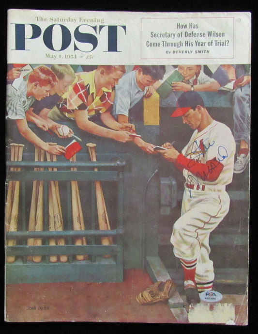 Stan Musial HOF Cardinals Signed May 1, 1954 POST Magazine PSA/DNA 183673