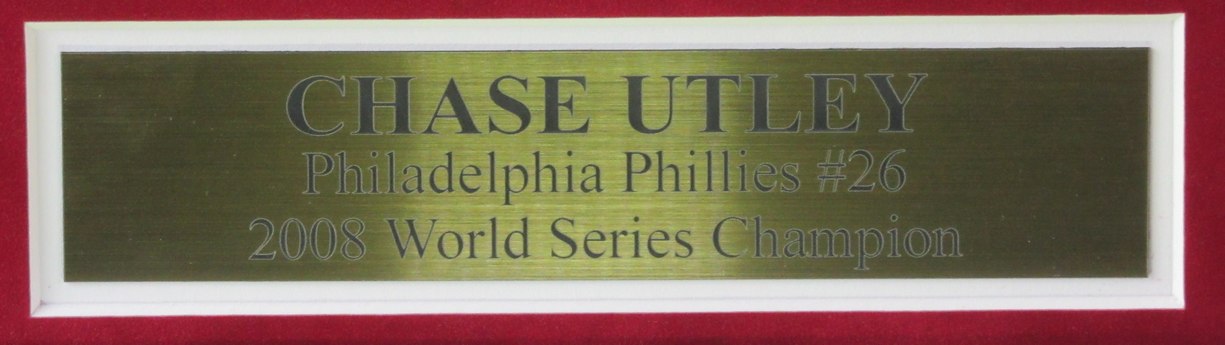 Chase Utley Signed/Auto Phillies Baseball Jersey Framed Fanatics 189454