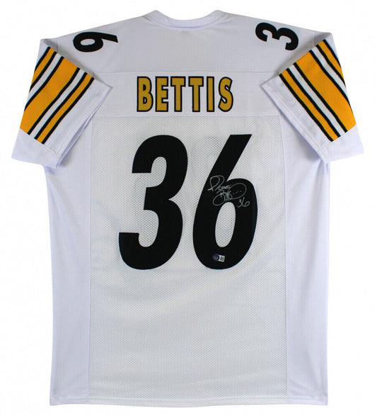 Jerome Bettis HOF Signed/Auto Steelers Custom Football Jersey Beckett 164556