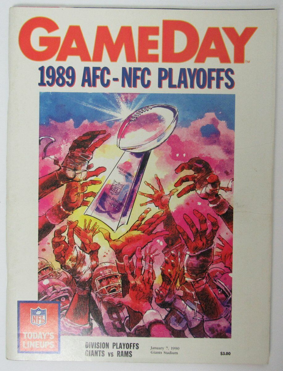 1989 NFC Divisional Playoff Gameday Program NY Giants vs. Rams 1/7/90 149877