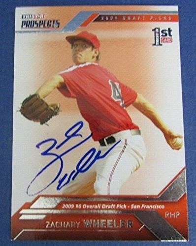 Zack Wheeler Mets 2009 Signed/Autographed Tristar Prospects Baseball Card #6