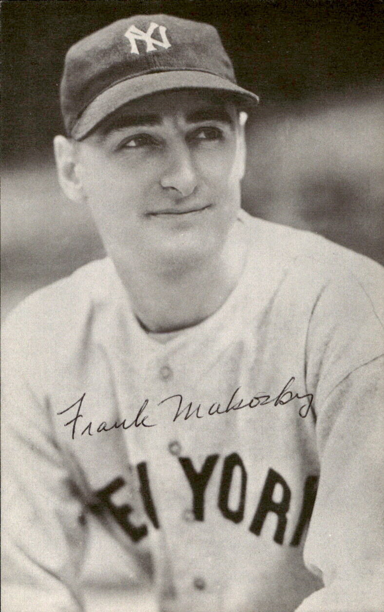 Frank Makosky New York Yankees d. 1987 Signed/Auto 3x5  Photo 178588