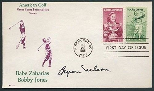 Byron Nelson Masters Signed FDC Cachet JSA inv 121218