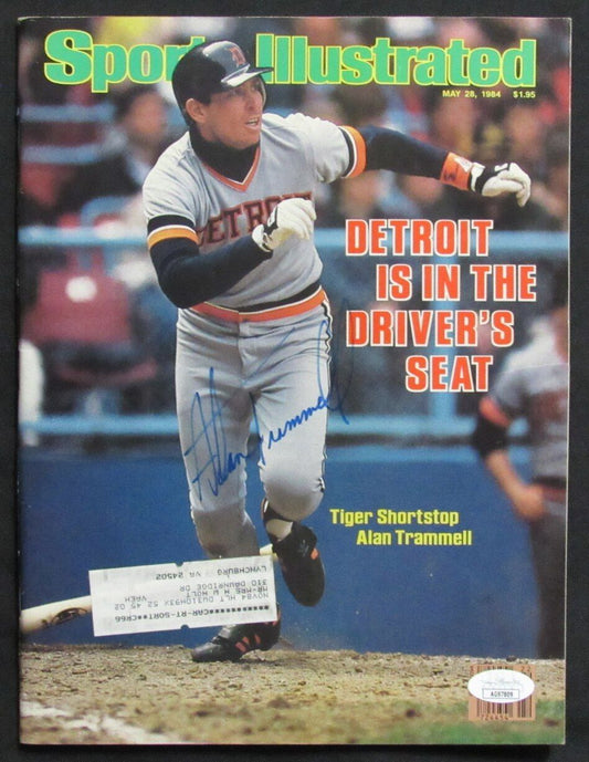 Alan Trammel HOF Autographed 1984 Sports Illustrated Magazine Tigers JSA