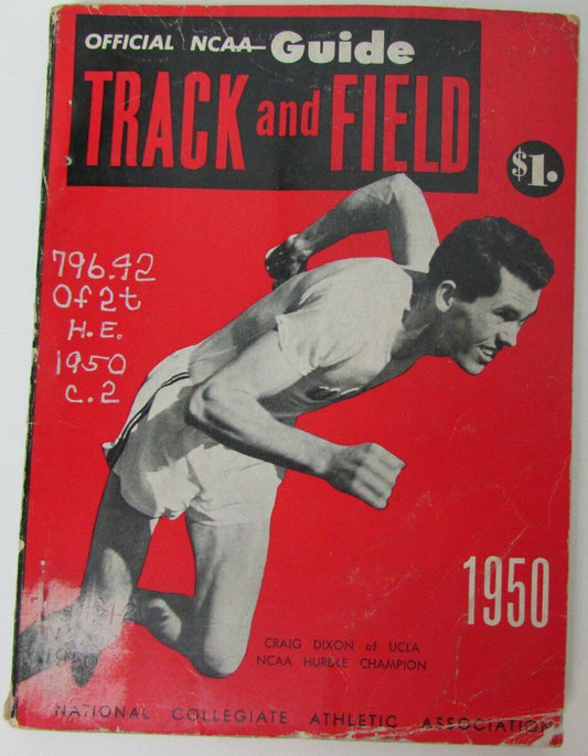 1950 Official NCAA Track and Field Guide Craig Dixon UCLA Cover 149697