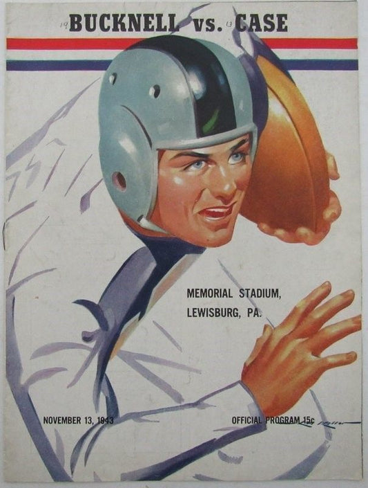 1943 Bucknell vs. Case Western  Football Game Program 11/13/43 130388