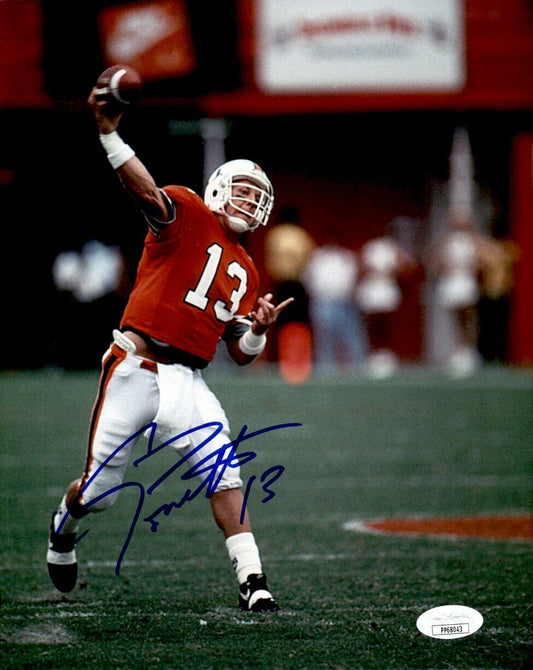 Gino Toretta Miami Hurrricanes Heisman Signed/Autographed 8x10 Photo JSA 161427