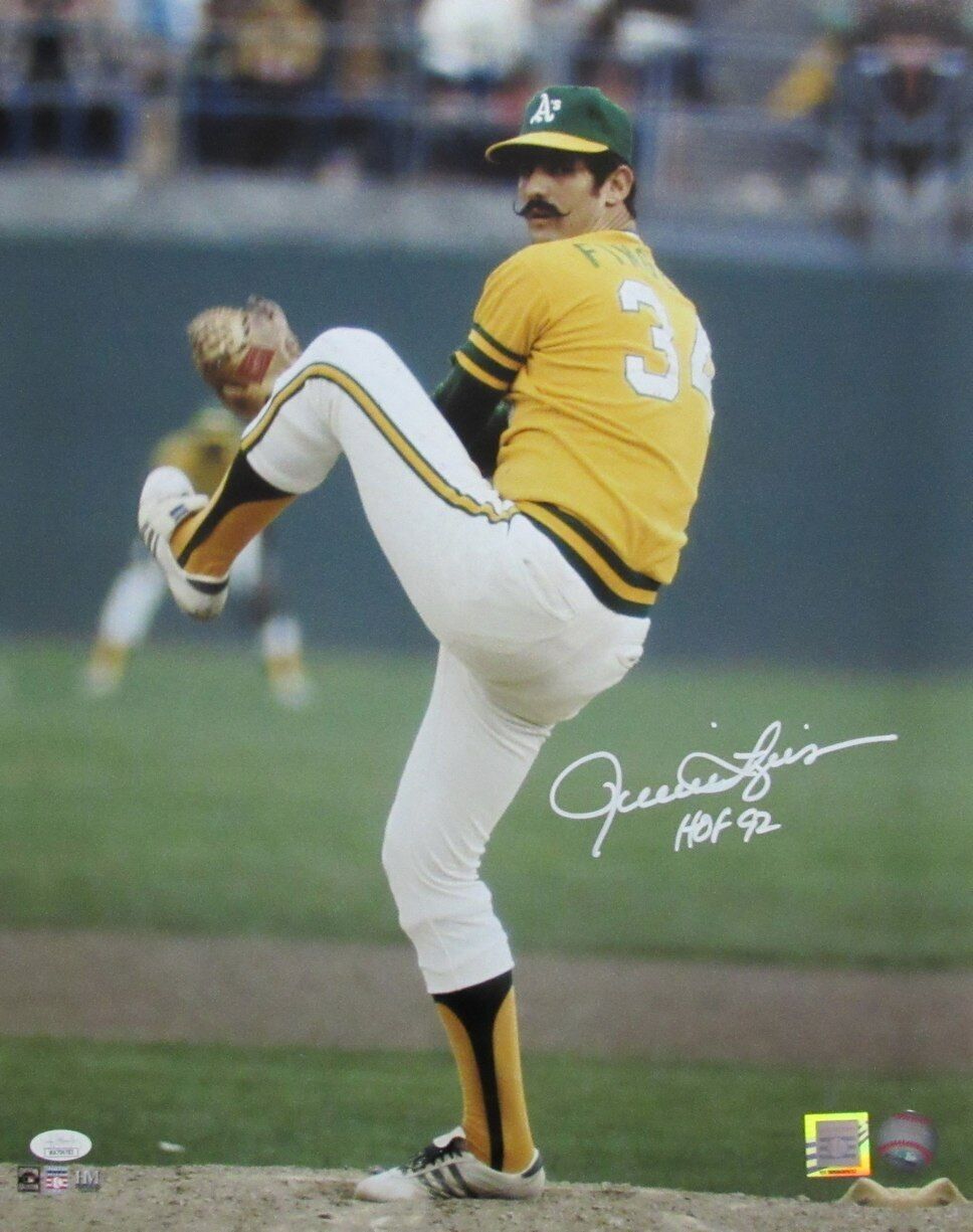 Rollie Fingers HOF Autographed/Inscribed 16x20 Photo Oakland A's JSA 180682