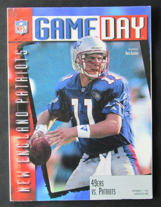 1995 San Francisco 49ers vs. New England Patriots Program Drew Bledsoe