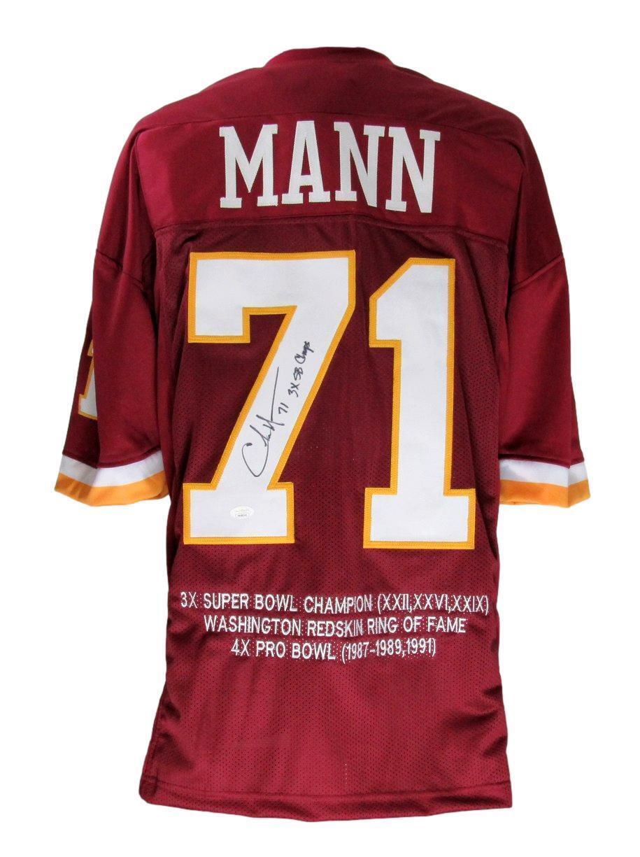 Charles Man Autographed/Inscribed Custom Football Jersey Redskins JSA 177244