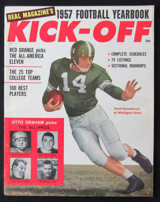 Real Magazine's 1957 Football Yearbook Kick-off Magazine Kowa Iczyk 190394