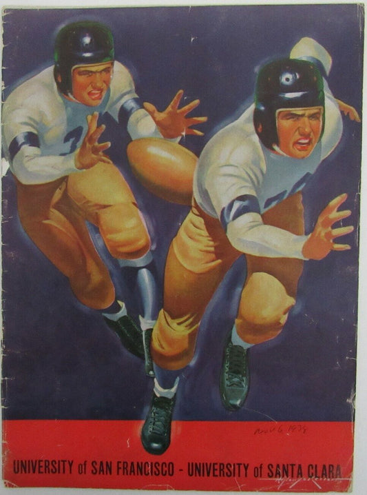 1938 Univ of San Francisco vs. Santa Clara College Football Game Program 155973