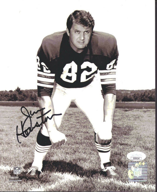 Jim Houston Cleveland Browns Signed/Autographed 8x10 B/W Photo JSA 151780