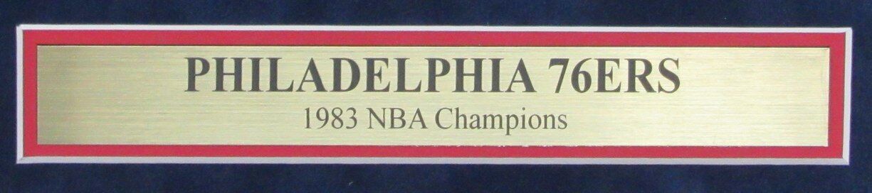 76ers 1983 NBA Champions Team Signed/Auto 11x14 Photo Framed PSA/DNA 166795