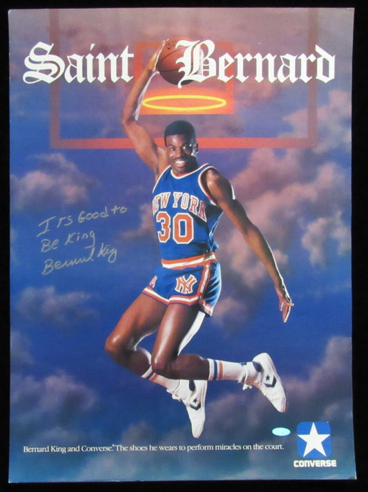 Bernard King HOF New York Knicks Inscribed/Autographed 17x23 Poster Steiner 188603