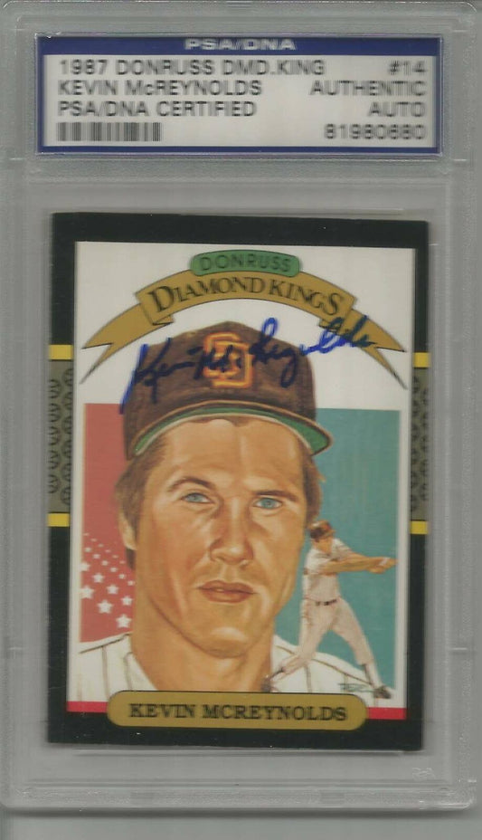 Kevin McReynolds Padres Signed 1987 Donruss Card #14 PSA/DNA Encapsulated 151081