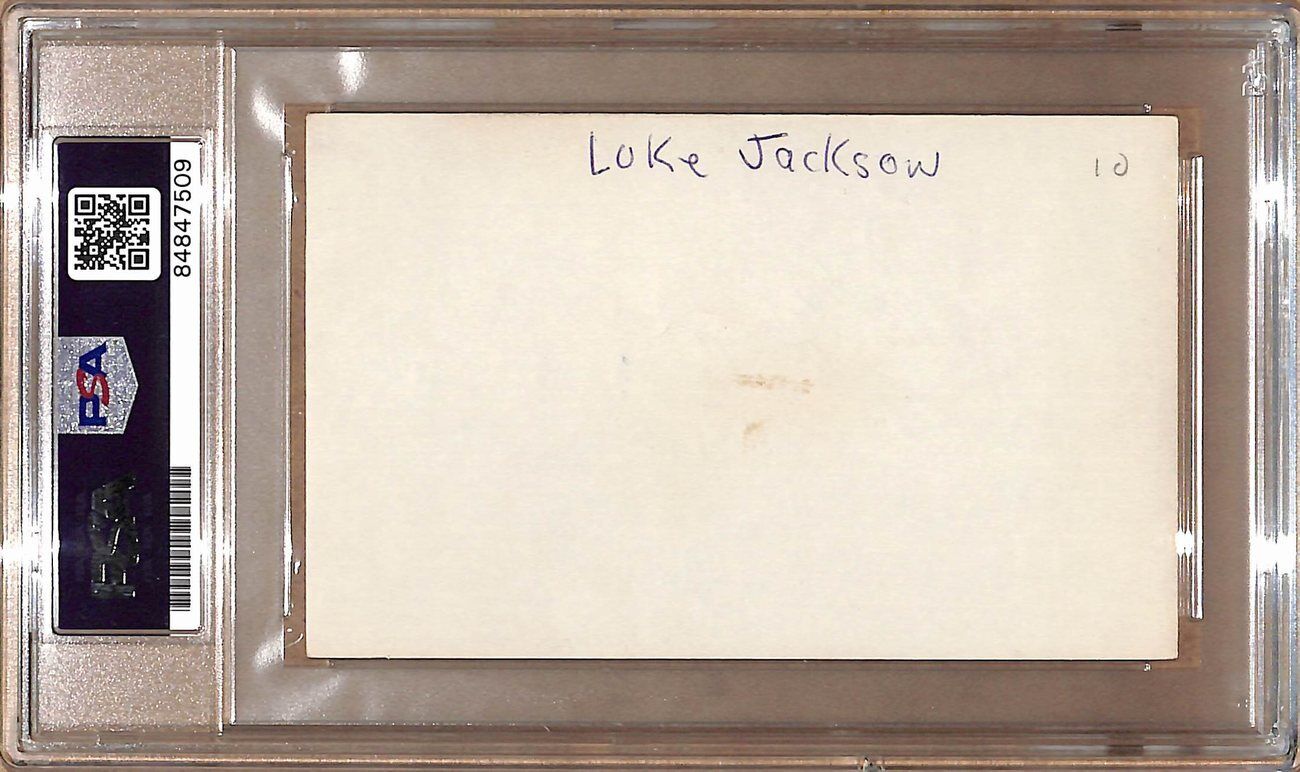 Lucious Luke Jackson Autographed 3x5 Index Card 76ers PSA/DNA 178810