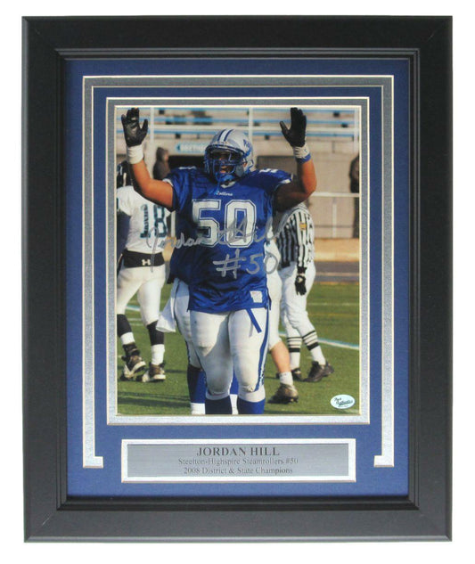 Jordan Hill Steelton-Highspire HS Signed/Auto 8x10 Photo Framed BA 161478