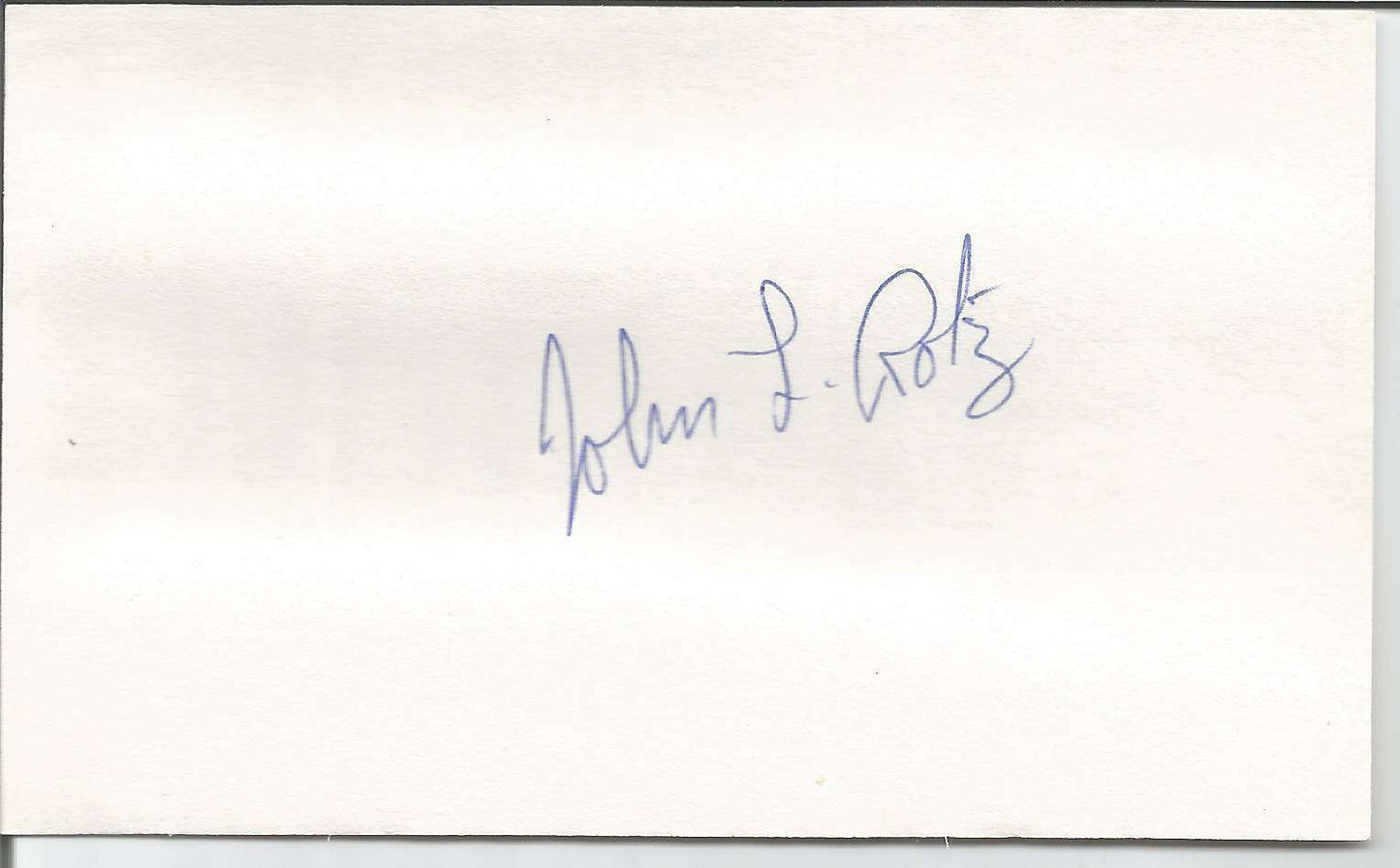 John Rotz HOF Jockey Signed/Autographed 3x5 Index Card 151029