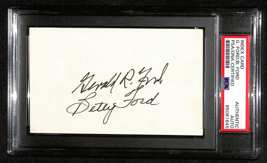 Gerald Ford/Betty Ford Signed 3x5 Index Card Former US President PSA/DNA 184201