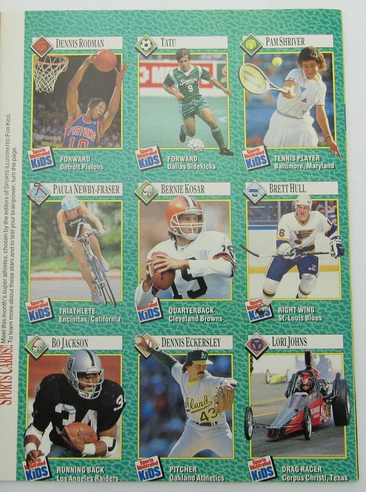 1990 Sports Illustrated for Kids Magazine w/ Bo Jackson Uncut Sheet 159381