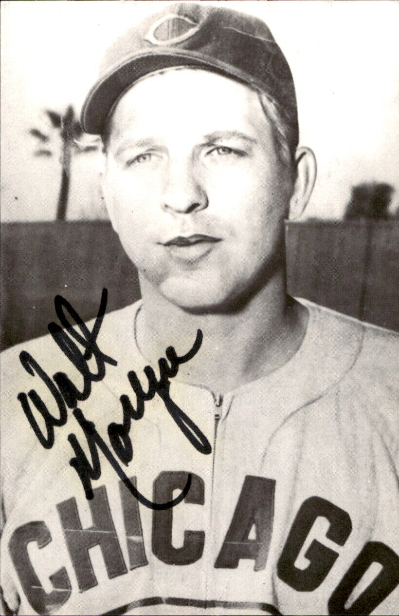 Walt Moryn Chicago Cubs d. 1996 Signed/Auto 3x5  Photo 178655