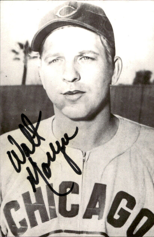 Walt Moryn Chicago Cubs d. 1996 Signed/Auto 3x5  Photo 178655