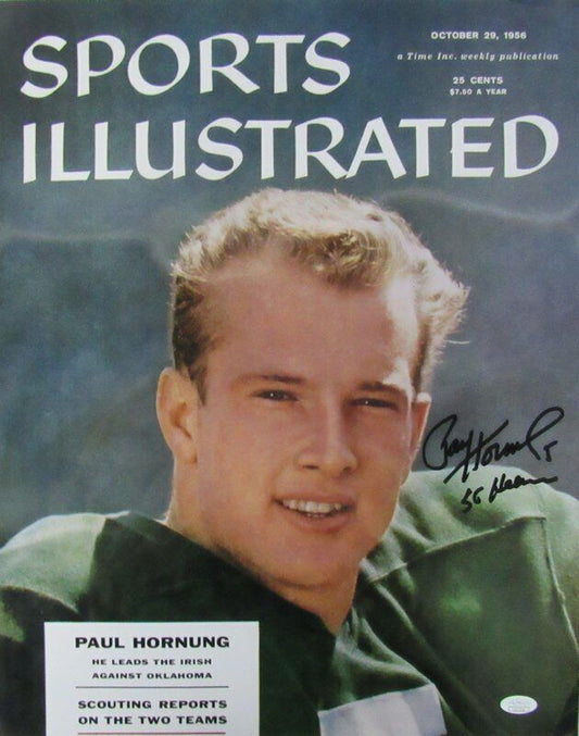 Paul Hornung Notre Dame Signed/Inscribed "56 Heisman" 16x20 Photo JSA 142679