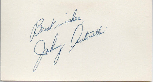 Johnny Antonelli Giants/ Boston Braves/Indians Signed 3x5 Index Card 145384