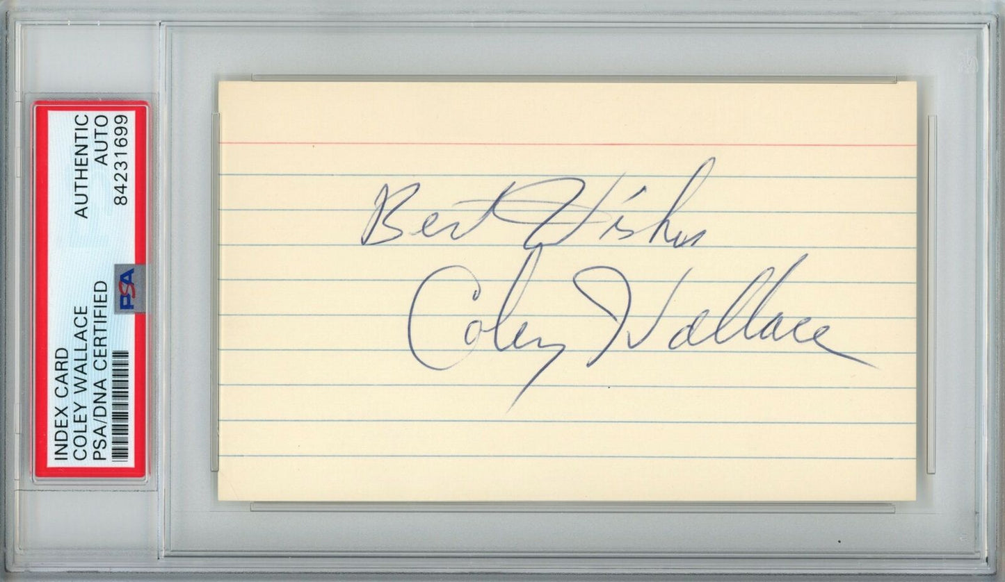 Coley Wallace Boxer/Actor Signed/Auto 3x5 Index Card d. 2005 PSA/DNA 153574