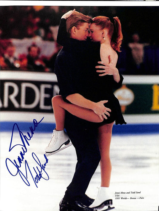 Jenni Meno/Todd Sand 1995 Worlds Bronze Medalist Signed 8x10 Photo 170791